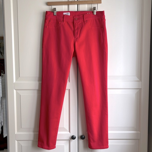 Gap 1969 brand legging Jean in red peach. Size Us 28/6r - Picture 1 of 9